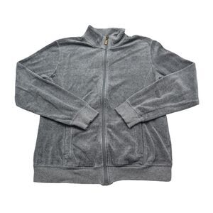 New York Laundry Sweater Mens Gray Long Sleeve High Neck Pockets Full Zip